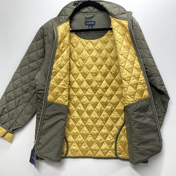 Lands' End Quilted Dory Jacket, Women's Size XL (18-20), Olive Green, Zip, NEW - Picture 6 of 11